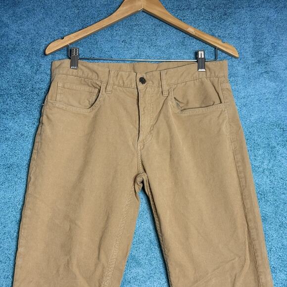 Brooks Brothers Pants Mens 32x32 Tan Light Brown Corduroy Stretch Red Fleece - Picture 3 of 16